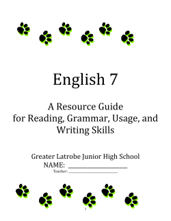 English 7 - Greater Latrobe School District