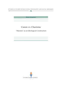 Canon vs. Charisma. &ldquo;Maoism&rdquo; as an Ideological Construction