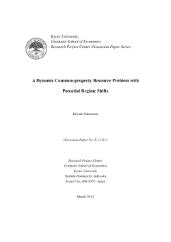 A Dynamic Common-property Resource Problem with Potential