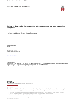 Method for determining the composition of the sugar