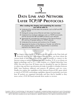 LAYER TCP/IP PROTOCOLS