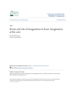 Roots and role of imagination in Kant