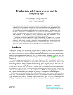 Bridging static and dynamic program analysis using