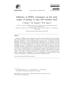Influence of HNO3 treatments on the early stages