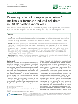 Down-regulation of phosphoglucomutase 3 mediates sulforaphane