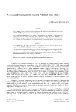 Cytological investigations on some Albanian plant