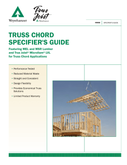Truss Chord Specifier`s Guide