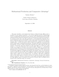 Multinational Production and Comparative Advantage