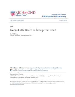 From a Cattle Ranch to the Supreme Court