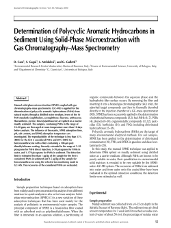 Determination of Polycyclic Aromatic Hydrocarbons in Sediment