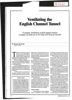 Ventilating the English Channel Tunnel