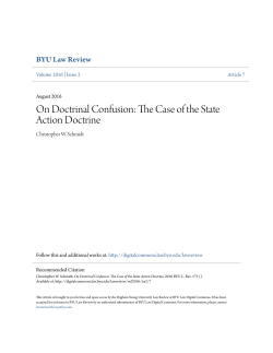 On Doctrinal Confusion: The Case of the State Action Doctrine