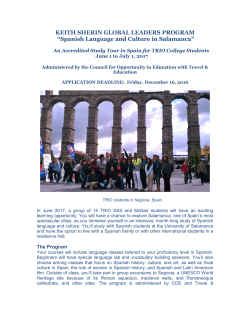 KEITH SHERIN GLOBAL LEADERS PROGRAM “Spanish Language