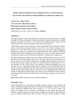 SOME CHARACTERISTICS OF MAXIMUM ANNUAL AND