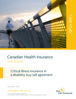 Critical illness insurance in a disability buy-sell