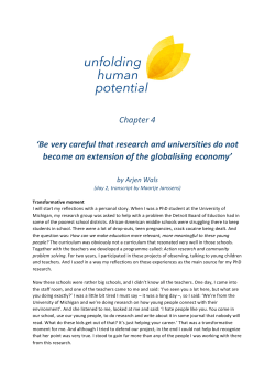 Chapter 4 `Be very careful that research and universities do