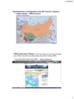 Developments in cartography in the 20th and 21st