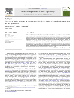 The role of social meaning in inattentional blindness