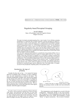 Regularity-based Perceptual Grouping - RuCCS