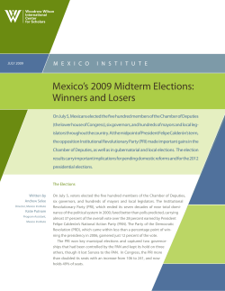 Mexico`s 2009 Midterm Elections: Winners and Losers