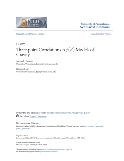 Models of Gravity - ScholarlyCommons