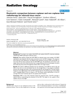 Dosimetric comparison between coplanar and non coplanar field