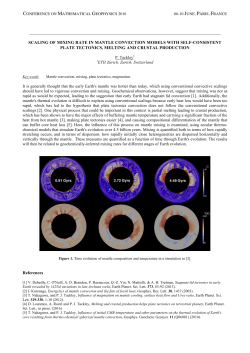 SCALING OF MIXING RATE IN MANTLE CONVECTION