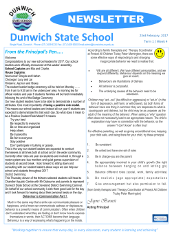 Term 1 - Dunwich State School