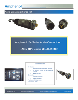 Amphenol 164 Series Audio Connectors&hellip;