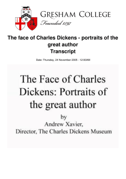 The face of Charles Dickens - portraits of the great author Transcript