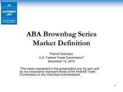 Market Definition - American Bar Association