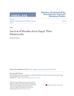 Survival of Wooden Art in Nepal: Three Masterworks