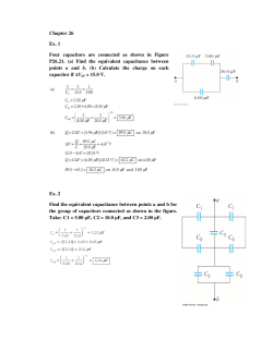 Chapter 26 Ex. 1 Four capacitors are connected as shown in Figure