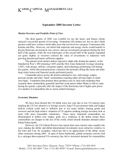 September 2005 Investor Letter