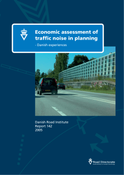 Economic assessment of traffic noise in planning