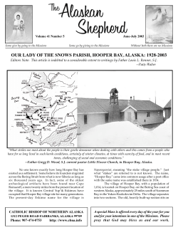 our lady of the snows parish, hooper bay, alaska: 1928-2003