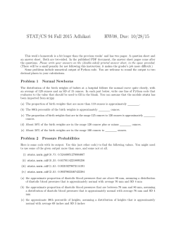STAT/CS 94 Fall 2015 Adhikari HW08, Due: 10/28/15