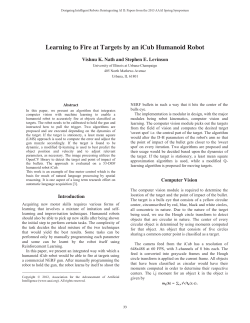 Learning to Fire at Targets by an iCub Humanoid Robot