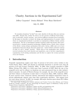 Charity Auctions in the Experimental Labo