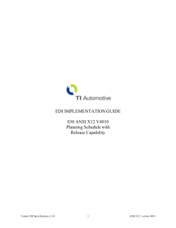 EDI IMPLEMENTATION GUIDE 830 ANSI X12 V4010