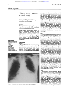 Short reports "Slurry lung": a report of three cases