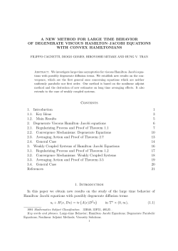 A NEW METHOD FOR LARGE TIME BEHAVIOR OF