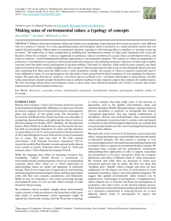 Making sense of environmental values: a
