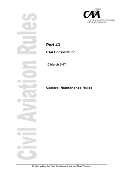 Part 43 - Civil Aviation Authority of New Zealand