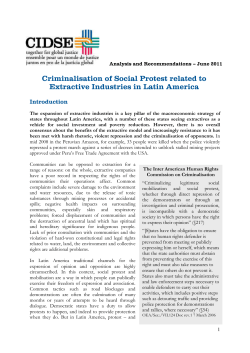 EN-Criminalisation of Social Protest related to Extractive