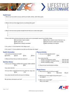 lifestyle - ACE Fitness