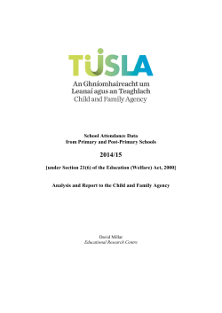 Analysis of School Attendance Data in Primary and Post
