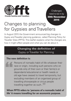 Changes to planning for Gypsies and Travellers