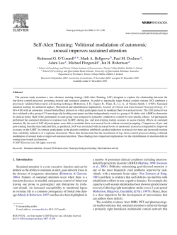 Self-Alert Training: Volitional modulation of