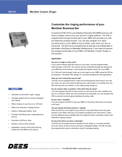 Customize the ringing performance of your Meridian Business Set